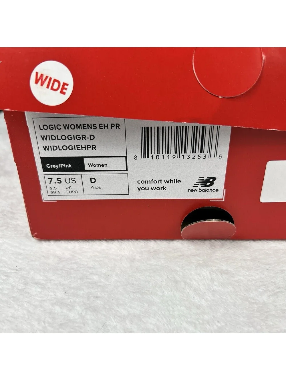 New Balance Women's Composite Toe Logic Industrial Shoes Size 7.5 Wide EH/PR New